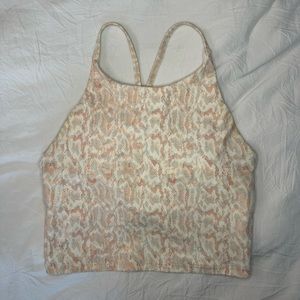 Snakeskin Pattern Cropped Racerback Old Navy PowerSoft Workout Tank